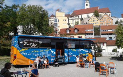 04.-06.06.21 BusCafé auf dem Löwenplatz in Weingarten